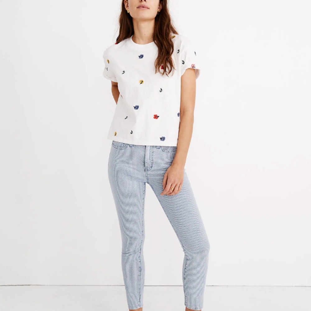 Madewell Easy Crop Tee in Confetti Floral. NWT - Picture 2 of 3